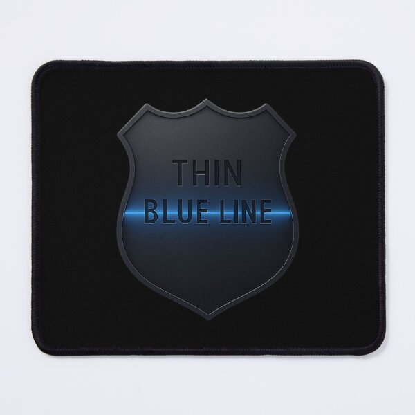 Item preview, Thin Blue Line Police Badge - Minimalist Tactical Design designed and sold by MKreative Studio.