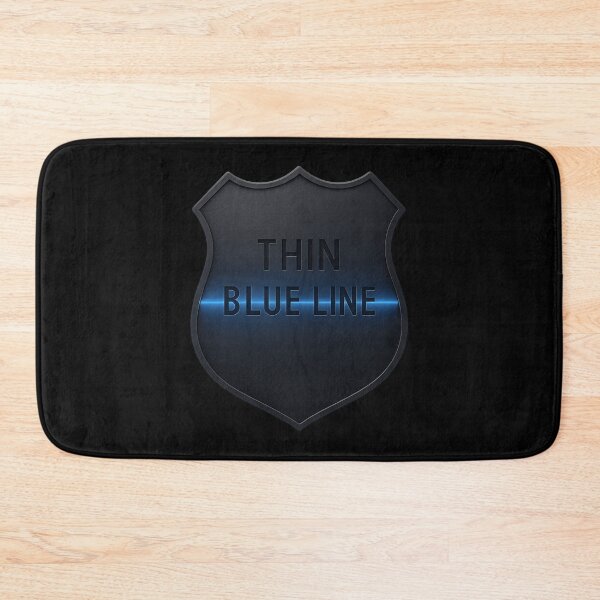 Item preview, Thin Blue Line Police Badge - Minimalist Tactical Design designed and sold by MKreative Studio.