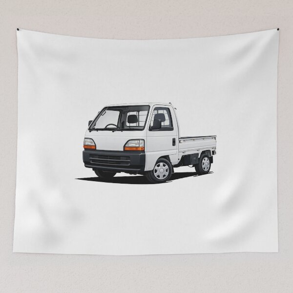 Item preview, White Kei Truck Artwork designed and sold by CougarDesigns.
