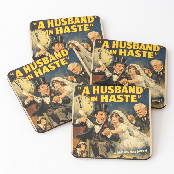 Item preview, A Husband in Haste Vintage Cinema Design designed and sold by Mauswohn.