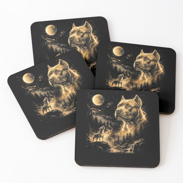 Item preview, Pitbull Howling At The Moon Wolves Meme Mystic Nature Wildlife designed and sold by jakaun.