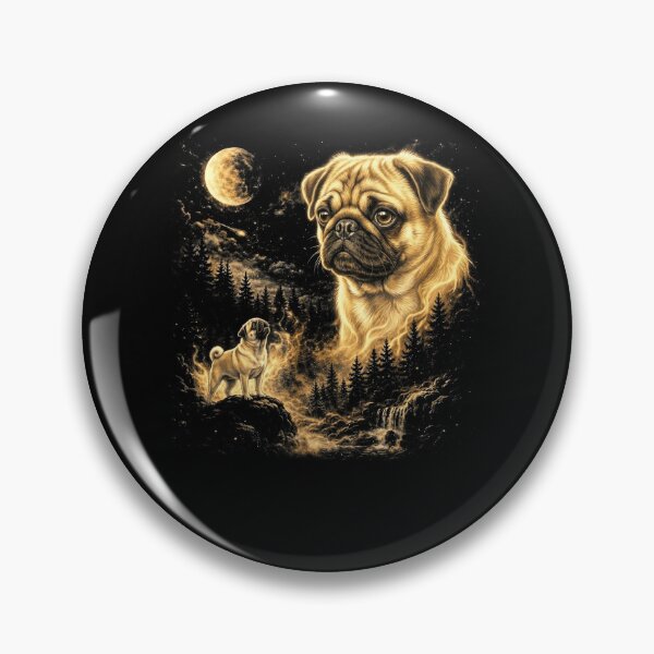 Item preview, Pug Howling At The Moon Wolves Meme Mystic Nature Wildlife designed and sold by jakaun.