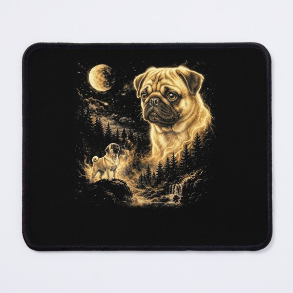 Item preview, Pug Howling At The Moon Wolves Meme Mystic Nature Wildlife designed and sold by jakaun.