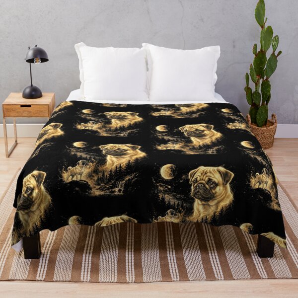 Item preview, Pug Howling At The Moon Wolves Meme Mystic Nature Wildlife designed and sold by jakaun.