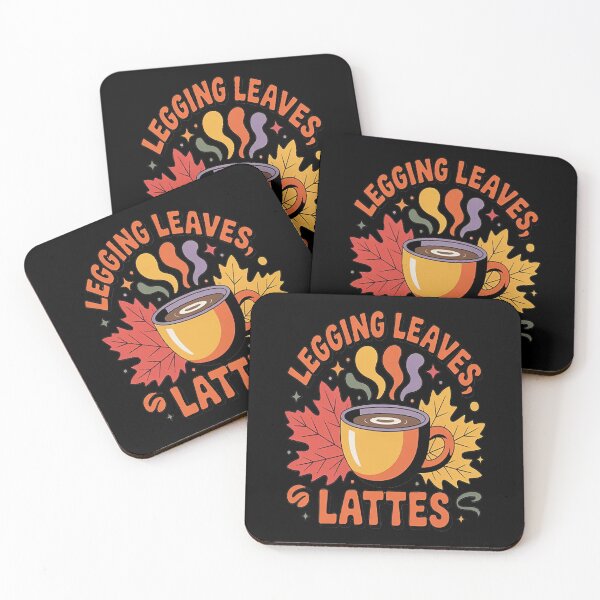 Item preview, Leggings Leaves and Lattes Please Cute Coffee Fall Autumn designed and sold by SignaturalGen.