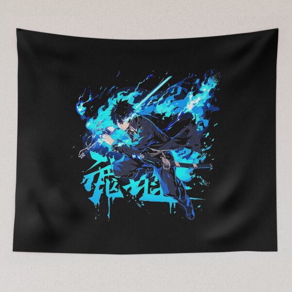 Item preview, Rin Okumura In Blue Flames Action  designed and sold by Nevaotahy.