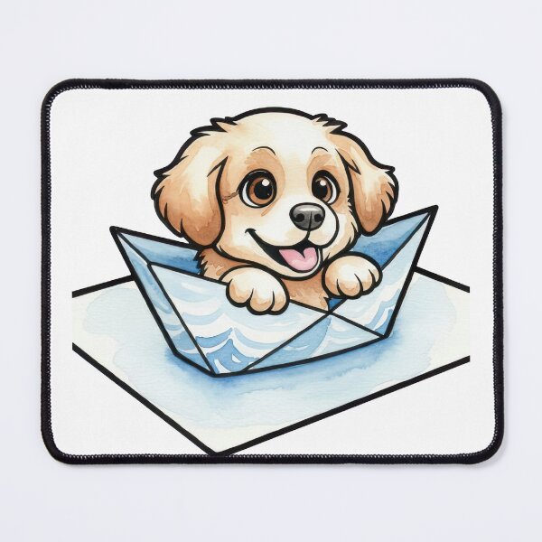 Item preview, Watercolour Puppy in a Paper Boat designed and sold by Kazzasthings.