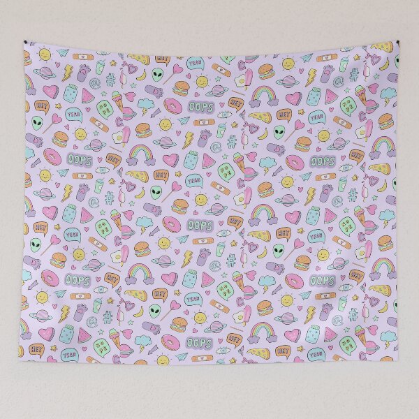 Item preview, Cute Pastel Doodle Pattern – Kawaii Icons, Self Love & Fun Stickers Style designed and sold by GiftsCreek.