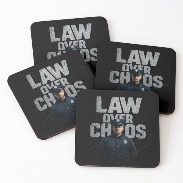 Item preview, Law Over Chaos - Cinematic Police Streetwear Graphic designed and sold by MKreative Studio.