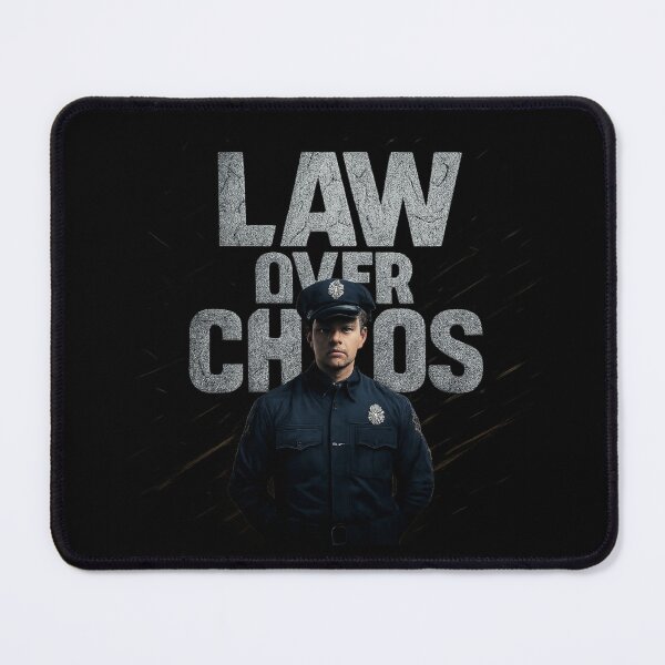 Item preview, Law Over Chaos - Cinematic Police Streetwear Graphic designed and sold by MKreative Studio.