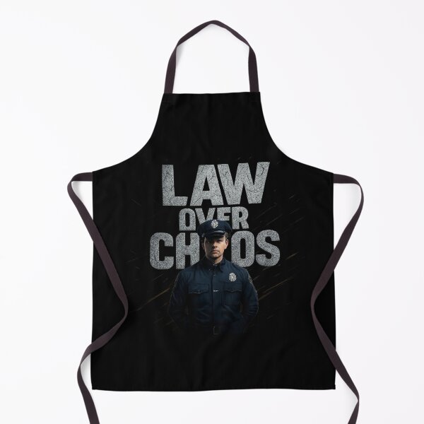 Item preview, Law Over Chaos - Cinematic Police Streetwear Graphic designed and sold by MKreative Studio.