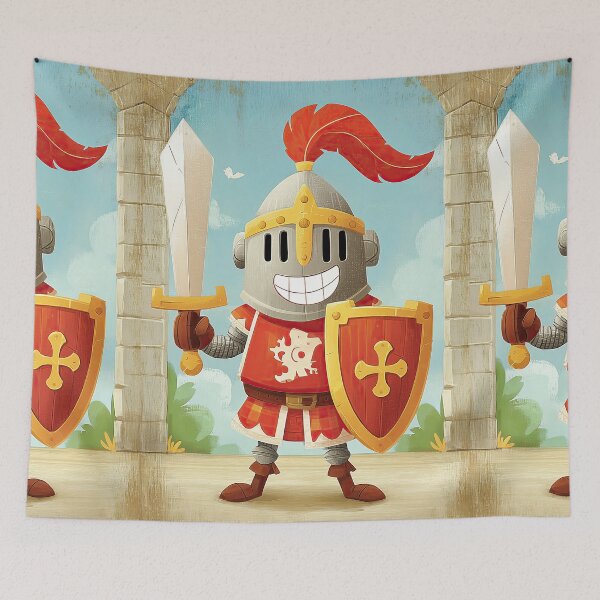 Item preview, Smiling Knight with Red Plume Helmet designed and sold by Piotrek0001.