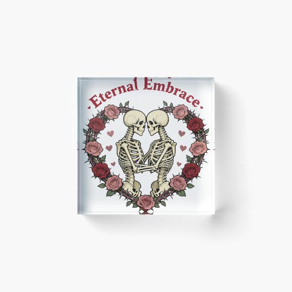 Item preview, Eternal Embrace Skeleton Lovers with Roses designed and sold by Dxvect.