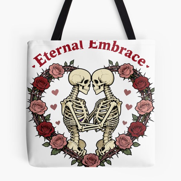 Item preview, Eternal Embrace Skeleton Lovers with Roses designed and sold by Dxvect.