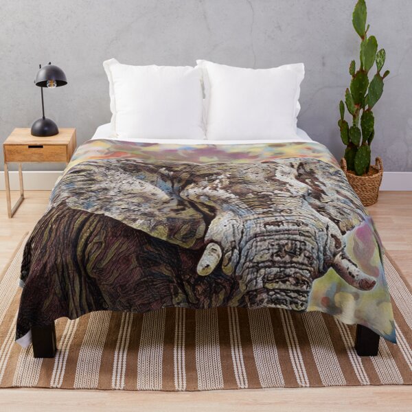 Item preview, Majestic Elephant – Digital Oil Painting designed and sold by slikar.