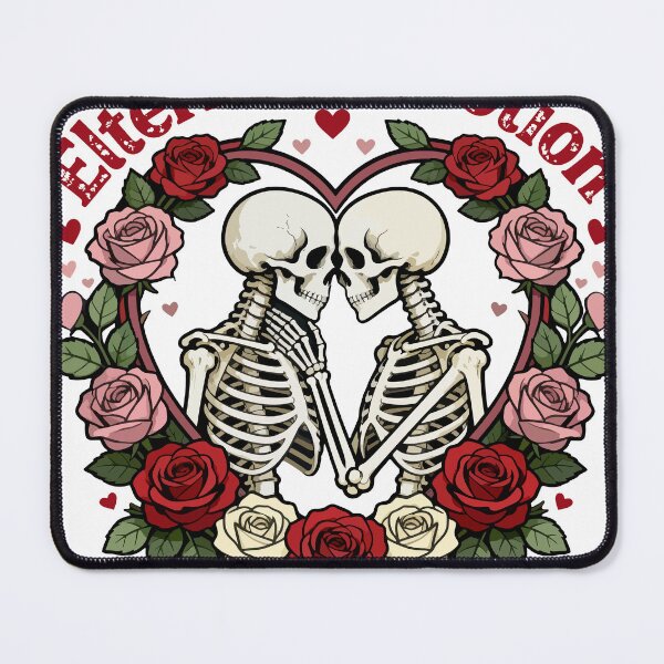 Item preview, Eternal Devotion Skeleton Lovers with Roses and Hearts designed and sold by Dxvect.