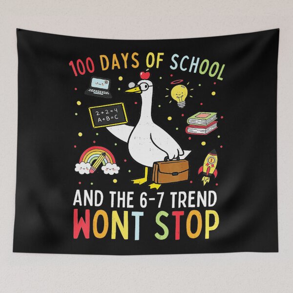 Item preview, 100 Days Of School And The 6-7 Trend Won’t Stop Funny Teacher Math designed and sold by gladysenglish.