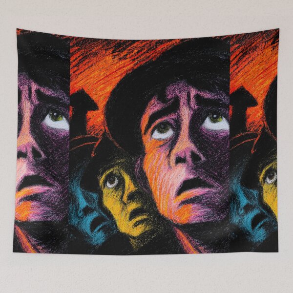 Item preview, Fearful Soldier Face Colorful Expressionism designed and sold by Piotrek0001.