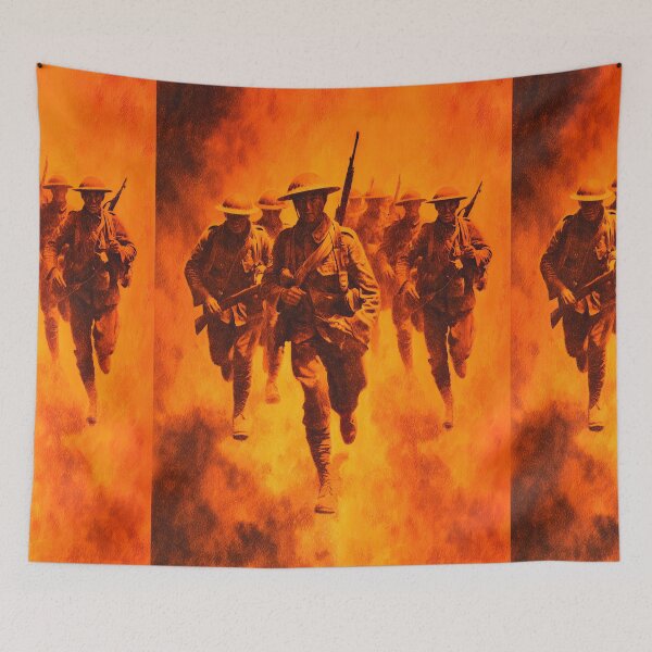 Item preview, Soldiers Charging Through Fire and Smoke designed and sold by Piotrek0001.