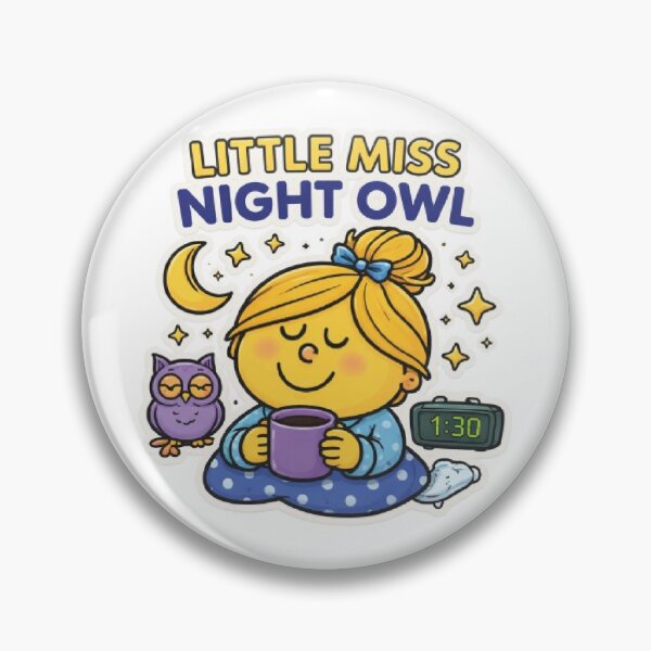 Item preview, Little Miss Night Owl Character Sleep Funny Yellow Cartoon Animated Comic Meme  designed and sold by SamiraArts.