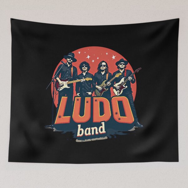 Item preview,  Ludo Band Guitar  Rock Music Illustration Graphic designed and sold by CUN0W2297.