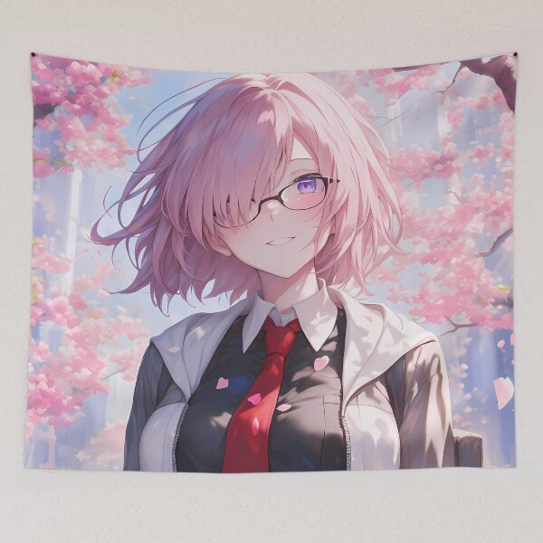 Item preview, Mash Kyrielight Fate Grand Order Sakura Glasses Soft Smile designed and sold by mildaclairmo.