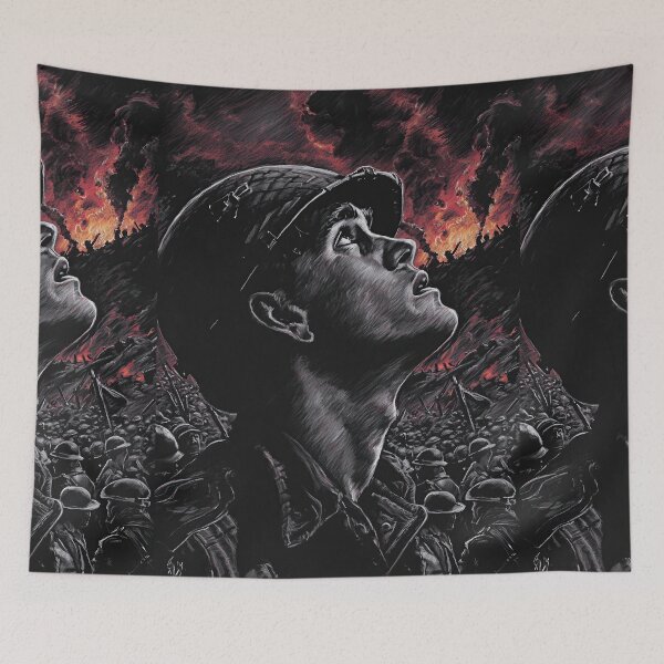 Item preview, Soldier Gazing Up in Dark Trench designed and sold by Piotrek0001.
