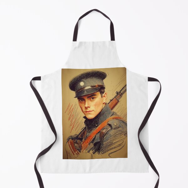 Item preview, Dashing WWI Officer Portrait Art designed and sold by Piotrek0001.