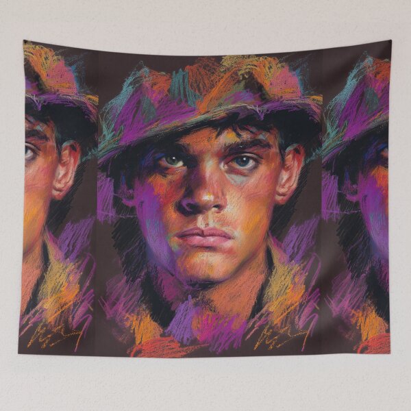 Item preview,  Vibrant Neon Style Soldier Portrait designed and sold by Piotrek0001.