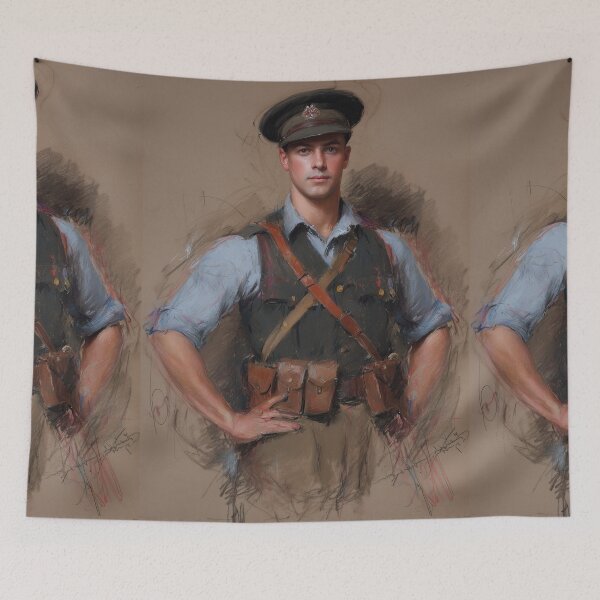 Item preview, Confident Soldier Standing Portrait designed and sold by Piotrek0001.