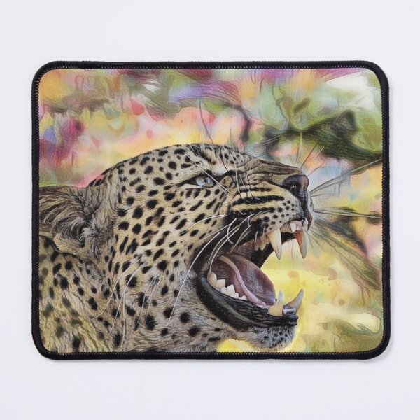Item preview, roaring leopard-digital oil painting designed and sold by slikar.