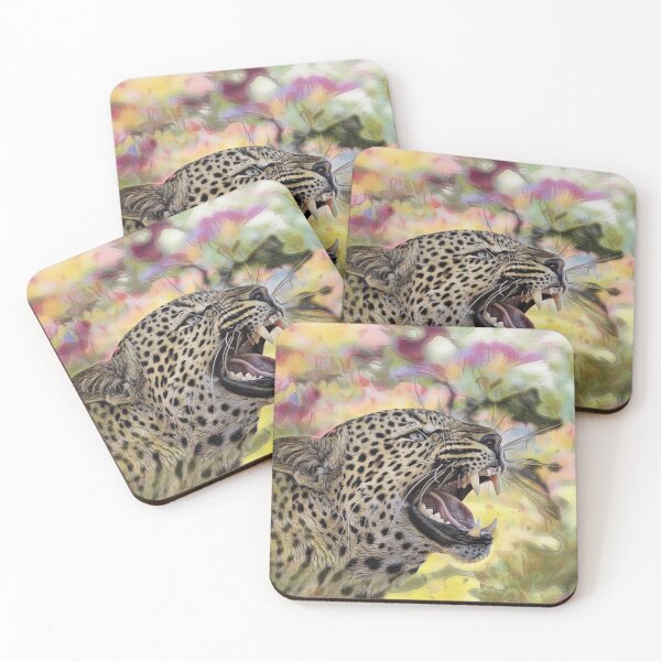 Item preview, roaring leopard-digital oil painting designed and sold by slikar.