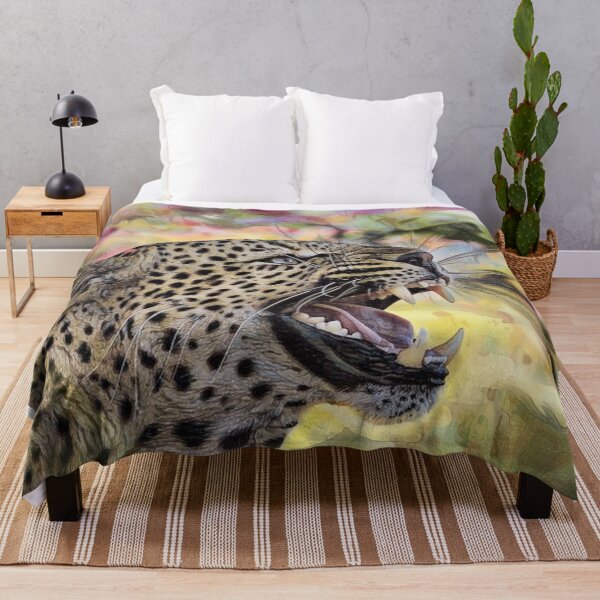 Item preview, roaring leopard-digital oil painting designed and sold by slikar.