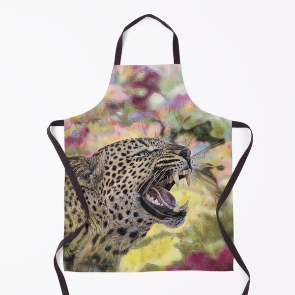 Item preview, roaring leopard-digital oil painting designed and sold by slikar.
