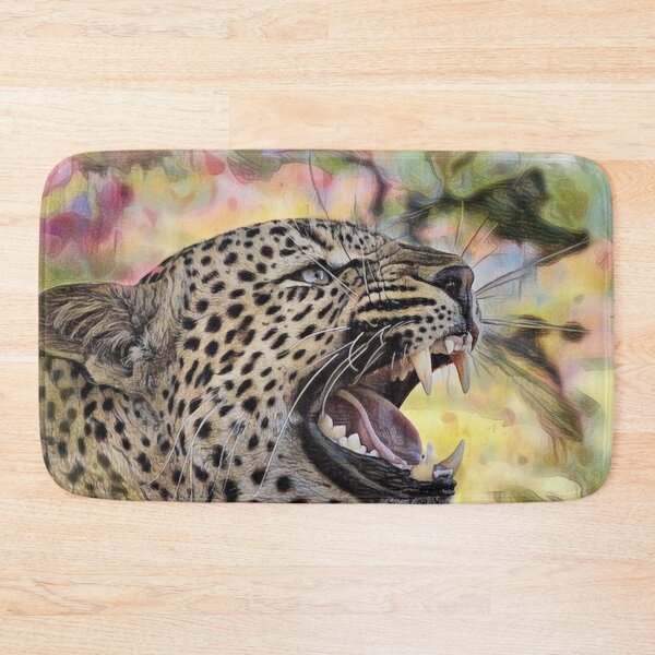 Item preview, roaring leopard-digital oil painting designed and sold by slikar.