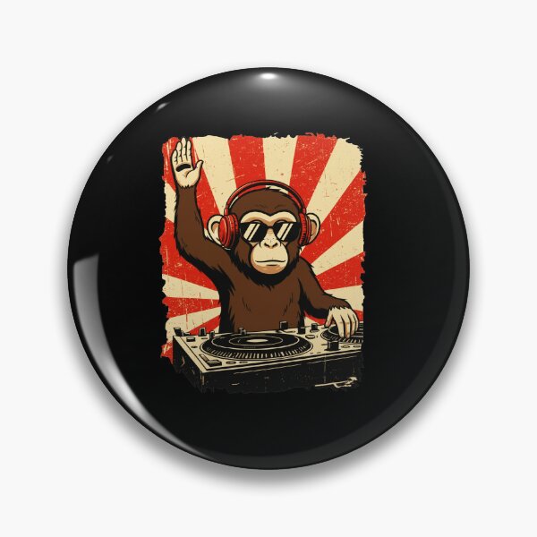 Item preview, DJ Monkey Turntable Retro Music Illustration designed and sold by JEFDodsonArt.