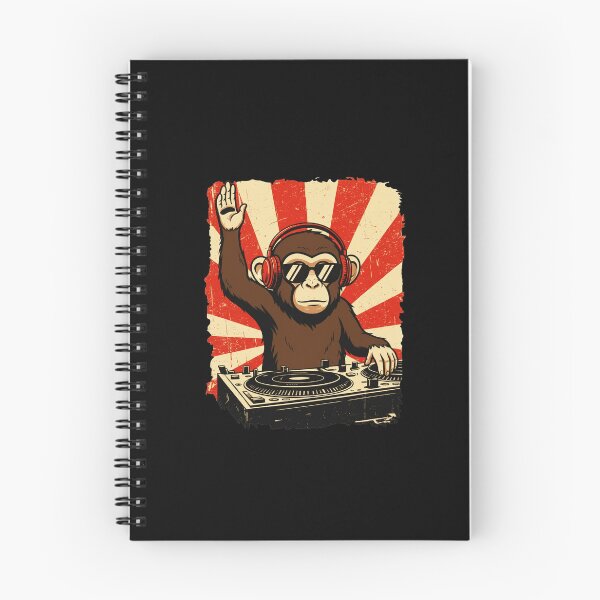 Item preview, DJ Monkey Turntable Retro Music Illustration designed and sold by JEFDodsonArt.