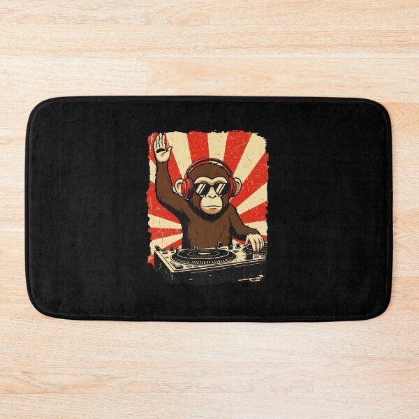 Item preview, DJ Monkey Turntable Retro Music Illustration designed and sold by JEFDodsonArt.