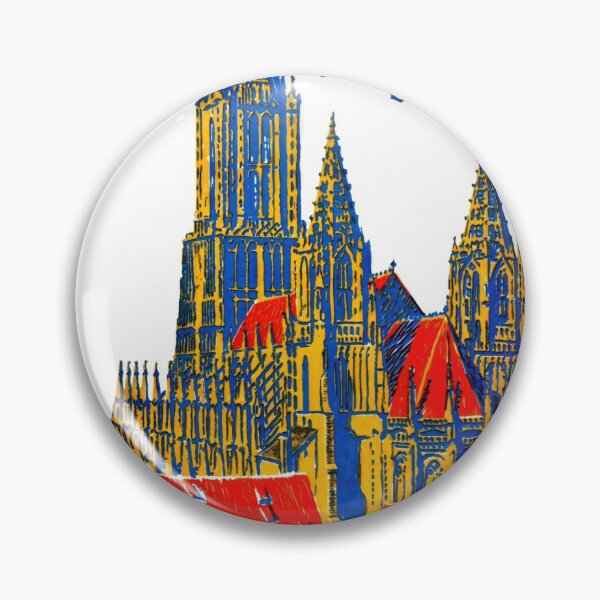 Item preview, Vintage Ulm Minster Travel Poster | Gothic Architecture Art Print | Tallest Church Steeple in the World | Germany Wall Decor designed and sold by artofuniverse.