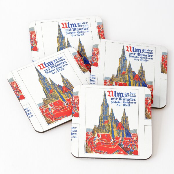 Item preview, Vintage Ulm Minster Travel Poster | Gothic Architecture Art Print | Tallest Church Steeple in the World | Germany Wall Decor designed and sold by artofuniverse.