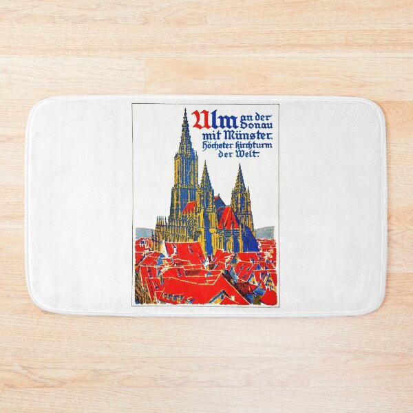 Item preview, Vintage Ulm Minster Travel Poster | Gothic Architecture Art Print | Tallest Church Steeple in the World | Germany Wall Decor designed and sold by artofuniverse.