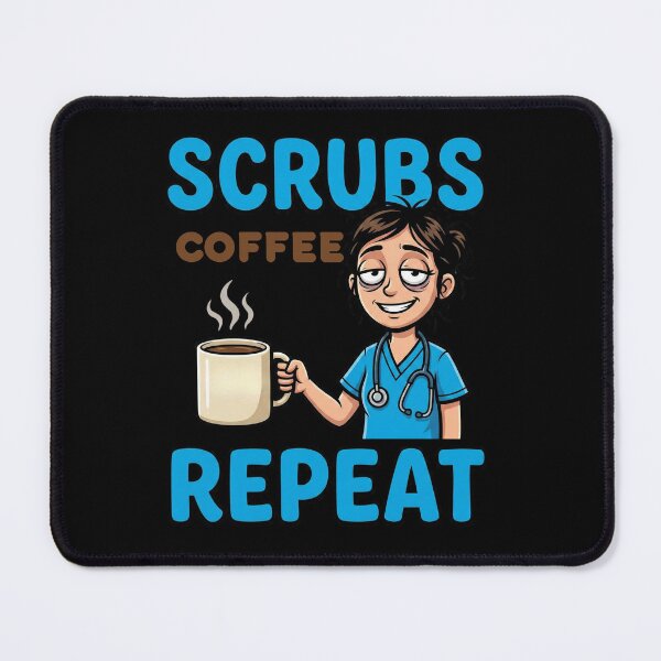 Item preview, Scrubs Coffee Repeat Funny Nurse designed and sold by MotivaChic.
