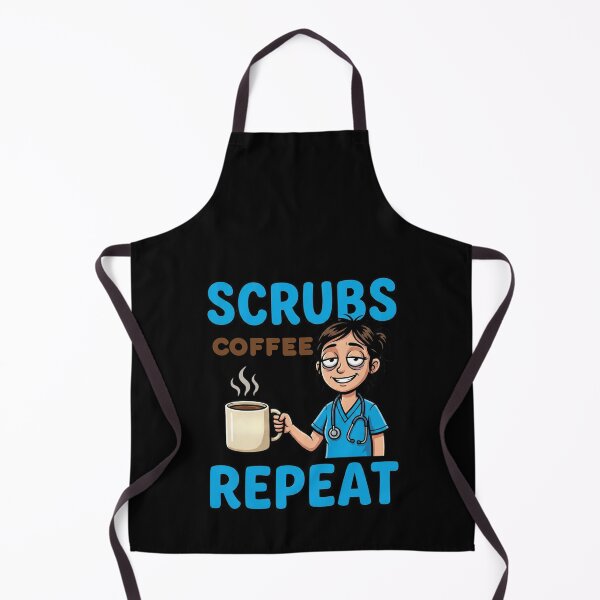 Item preview, Scrubs Coffee Repeat Funny Nurse designed and sold by MotivaChic.