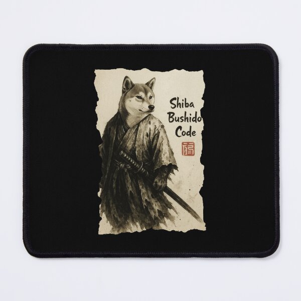 Item preview, Stay Behind Code Samurai Wolf Illustration Japanese Ink Style designed and sold by JEFDodsonArt.