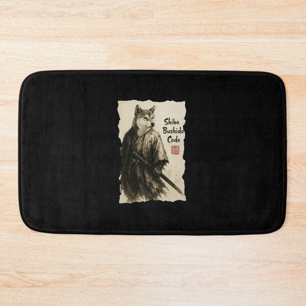Item preview, Stay Behind Code Samurai Wolf Illustration Japanese Ink Style designed and sold by JEFDodsonArt.