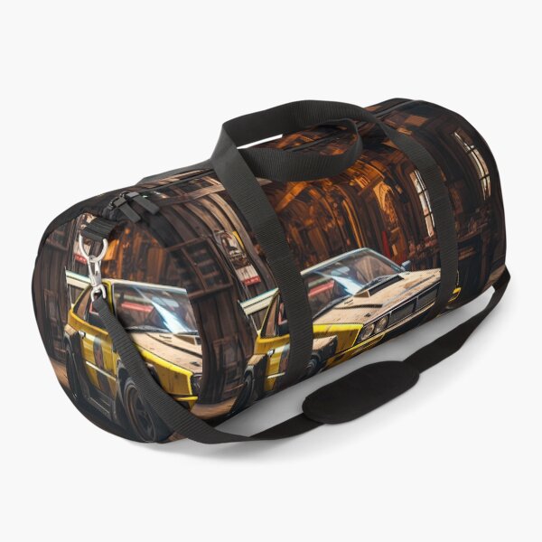 Item preview, Rally Car Resting Inside Dusty Wooden Barn Workshop designed and sold by RevUpDesign.