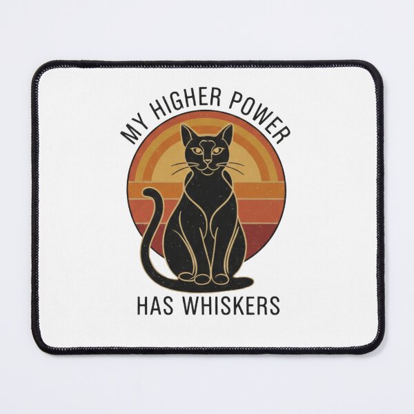 Item preview, My Higher Power Has Whiskers Cat Retro designed and sold by Death by Bunny.