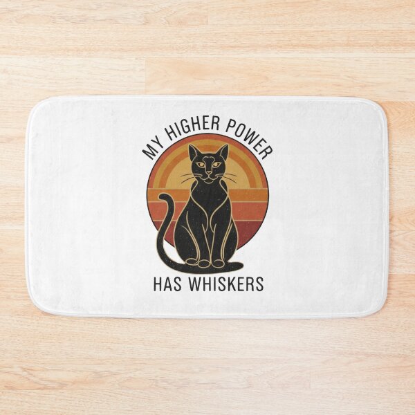 Item preview, My Higher Power Has Whiskers Cat Retro designed and sold by Death by Bunny.