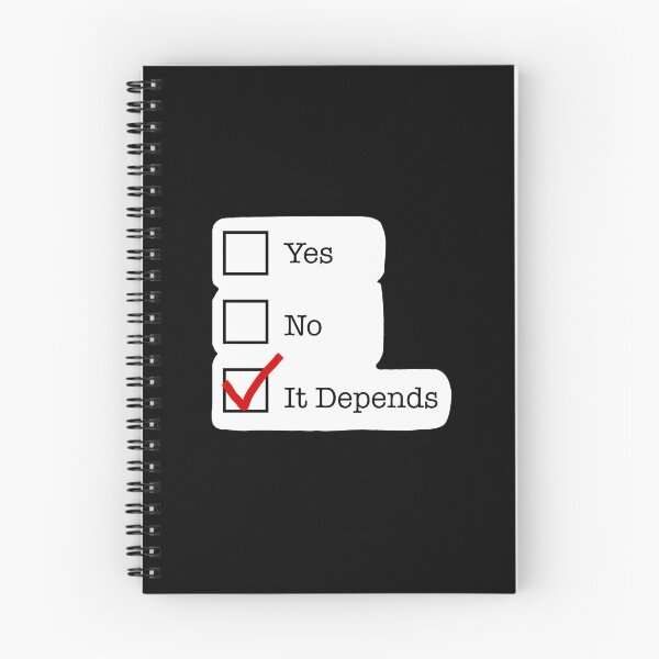 Item preview, It Depends Funny Checkbox designed and sold by dlpajtcukse77.