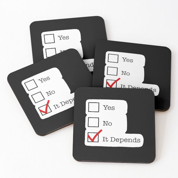 Item preview, It Depends Funny Checkbox designed and sold by dlpajtcukse77.